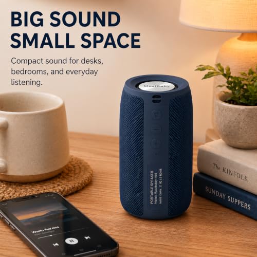 Image of Musibaby M68 Bluetooth Speaker, 12W, IPX5, 24H Playtime, Dark Blue