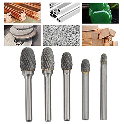 Set de 5 fresas de carburo de corte doble miniatura 3