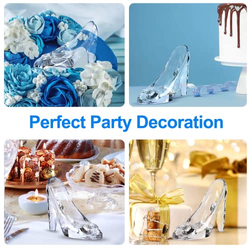Debgak Cinderella Glass Slipper Crystal High Heels Shoes Figurine Ornaments For Girls Coming-Of-Age Ceremony Gift Birthday Party Decorations #TOP2