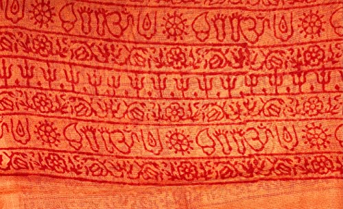 Genesis Imports Indian Om Mantra Hand Block Printed Scarf Prayer Shawl3