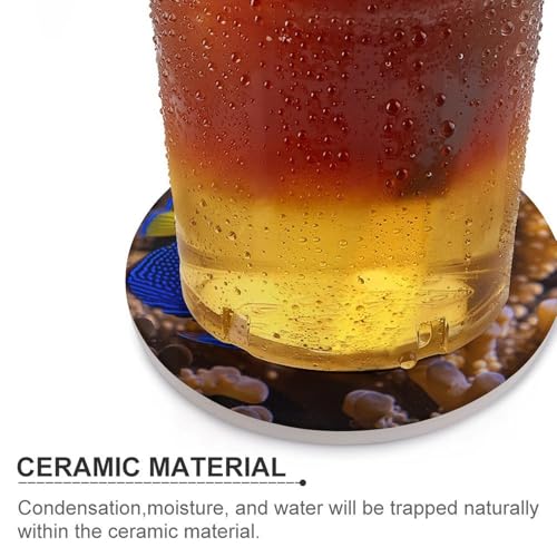 Dessous de verre en céramique lot de 6 protège table anti rayure - 5