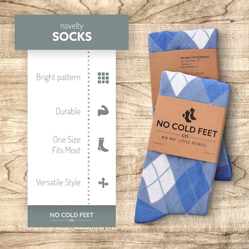 Fun Blue Colorful Novelty Socks for Men for Dress Casual Formal Groomsmen Wedding, 6 Pack4