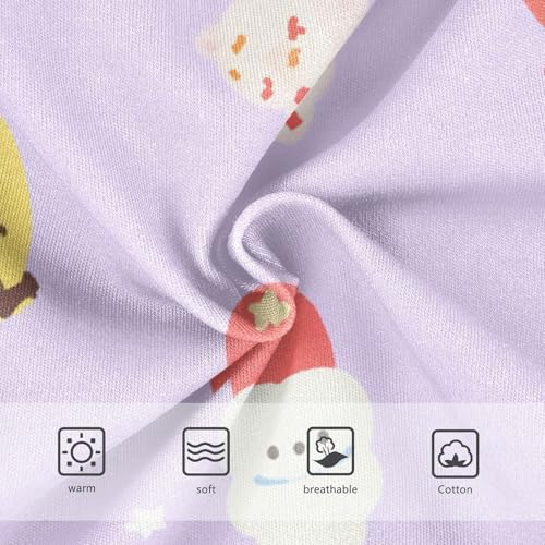 Christmas Mittens Pattern Girls' Underwear Soft Touch Comfort Color for Toddler Girls in Sizes 2T,3T, 4T, 5T, 6Y and 8Y3