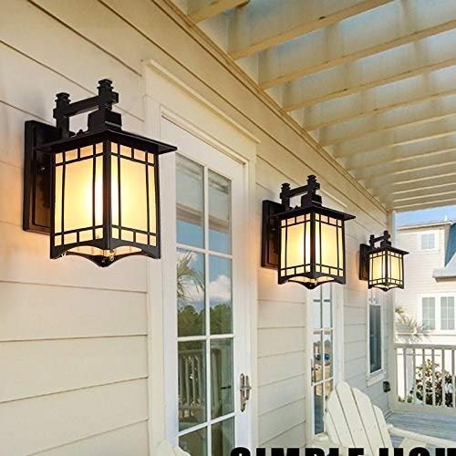 Lumière murale lanterne E27 extérieure étanche anti-rouille pour maison