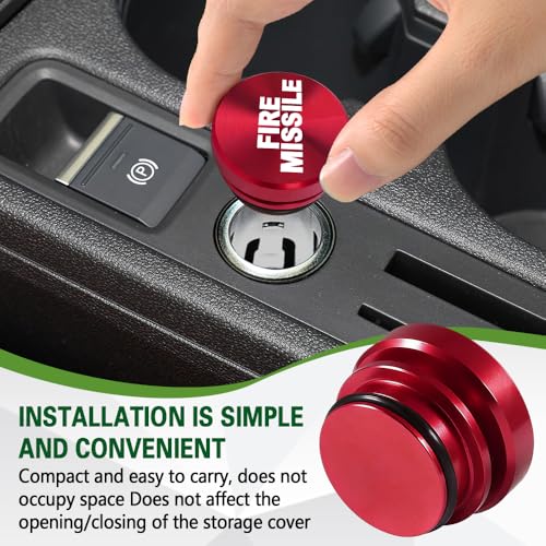 Image of Car Cigarette Lighter Plug Cover, Cigarette Lighter Cap, Aluminum Power Outlet Protective Cover, Waterproof Plug Cap for Auto Boat with Standard 12 Volt Power Source