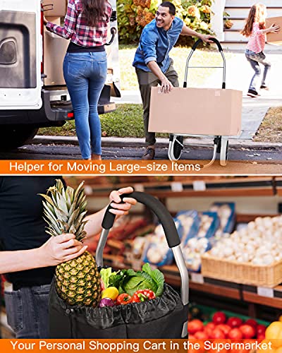 Inateck Einkaufstrolley mit großer Ladekapazität und Wärmedämmungstasche, leichte Einkaufstasche mit Rollen, Max. Belastbarkeit 45 kg, 41L, Schwarz – Bild 8