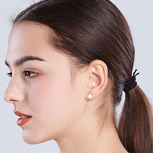 Mints Opal Jewelry Set Sterling Silver Pendant Necklace Stud Earrings October Birthstone Gemstone Fine Jewelry for Women - Image 6