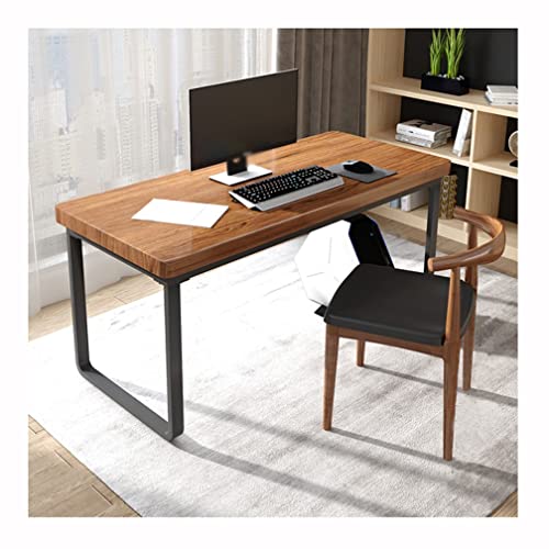 Modern Simple Solid Wood Desk with Chair - Solid Metal Bracket and 5cm Pine Panel - Home Office Computer Desk Game Table, Easy to Assemble (Size : 160x70x75cm) ()