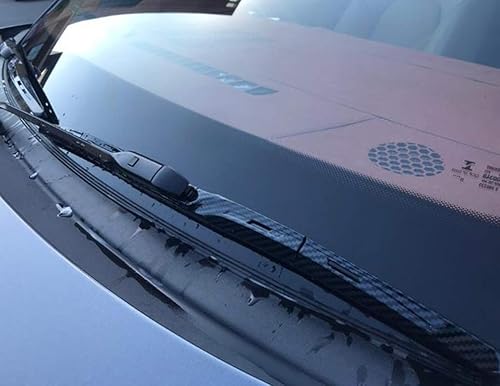 Miniatura 7 de Nicebee 2 unidsset de fibra de carbono exterior parabrisas ventana delantera tres secciones interior incrustado metal soporte limpiaparabrisas