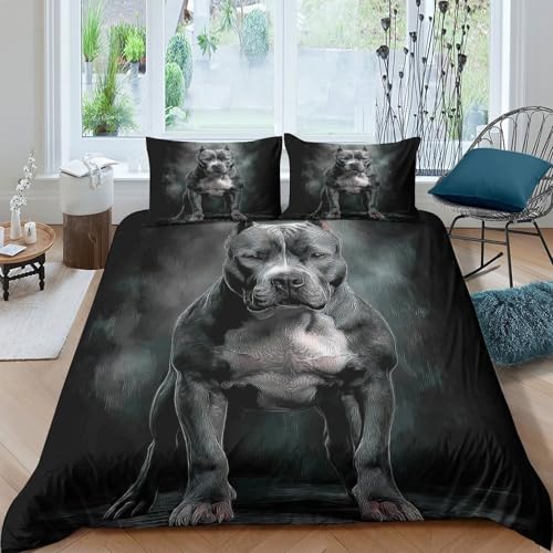 Housse de couette pitbull hypoallergénique microfibre douce - 4