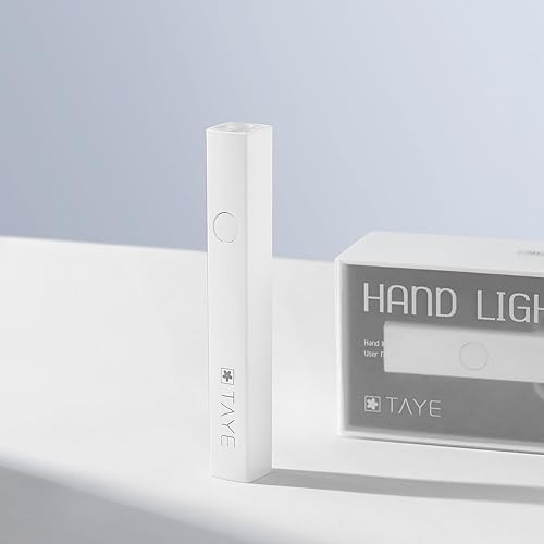TAYE Mini luz UV para uñas de gel, lámpara LED de mano blanca portátil de 3 W, secador de uñas USB profesional para curar esmalte de uñas de gel,