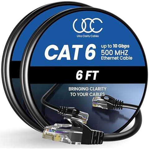 Cat6 Ethernet Cable, 6 Feet (2 Pack) Cover