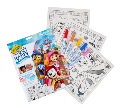 Crayola PAW Patrol Color Wonder Mess Free Coloring Set, Metallic Markers & Paper, PAW Patrol Toys, Toddler Coloring Kit, Travel Activity, Gift for Kids, 3+