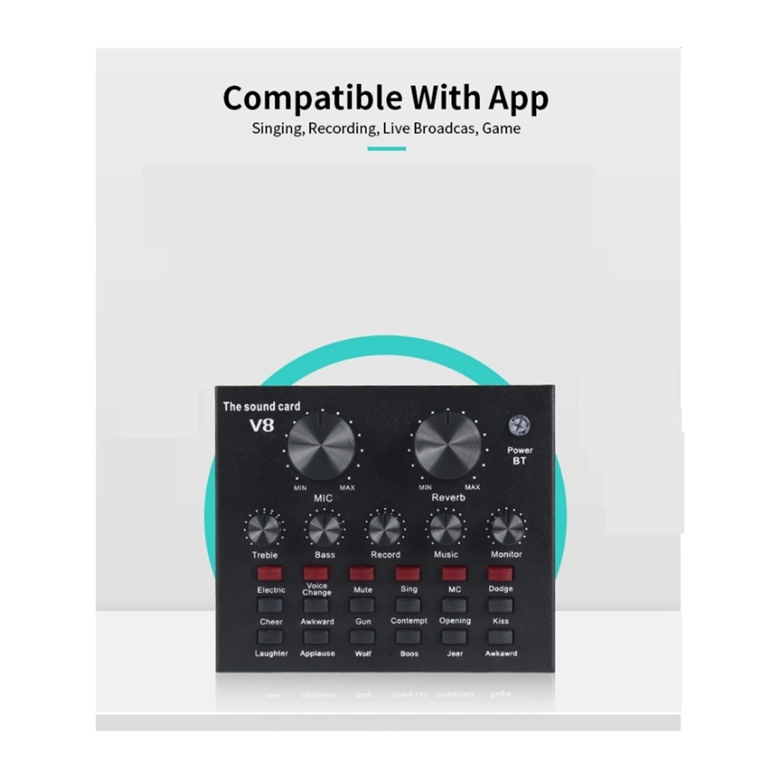 Mixer audio, Scheda audio professionale V9 Streaming Trasmissione in diretta Poast Studio di registrazione Attrezzatura Cambia voce Interfaccia