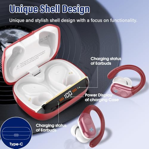 Image of Ltinist Bluetooth 5.4 Headphones, 75H Sports Wireless Earbuds Bass Stereo