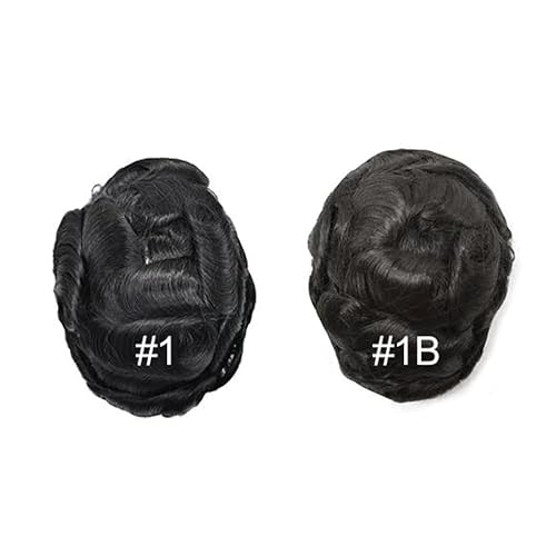 Miniatura 7 de Sistema de cabello europeo para hombre, tupé europeo para hombres, sistema de reemplazo de cabello humano real, pieza de pelo mono fino para
