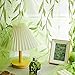 Malcm Willow Tulle Tulle Door Curtain Drapes Curtains Tulle Scarf Valance 2Pieces(Green)