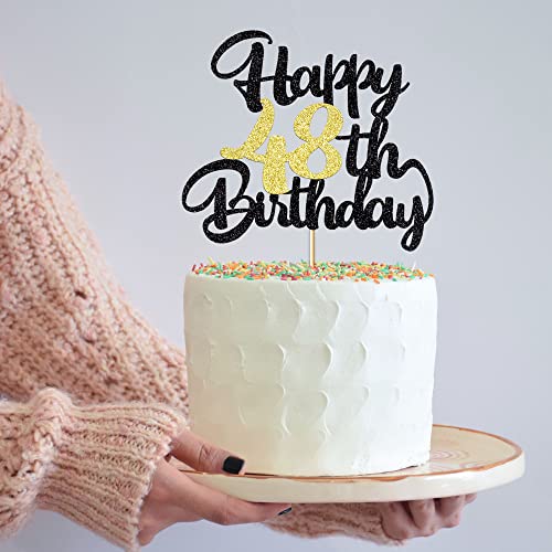 Image of 48th Birthday Cake Topper & Decoration - Happy Birthday Party Decoration Gift Plugin