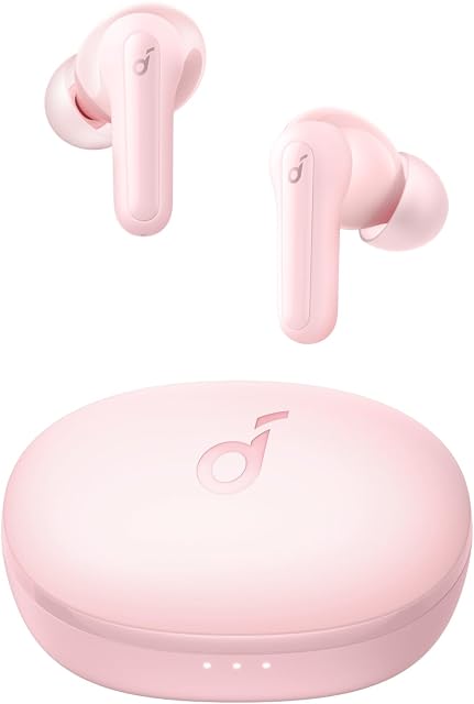 Soundcore by Anker Life P2 Mini Bluetooth Headphones, douszne słuchawki z 10mm Audio Driver, intensywne basy, EQ, Bluetooth 5.2, 32hr Bateria, ładowanie z USB-C, minimalistyczny design
