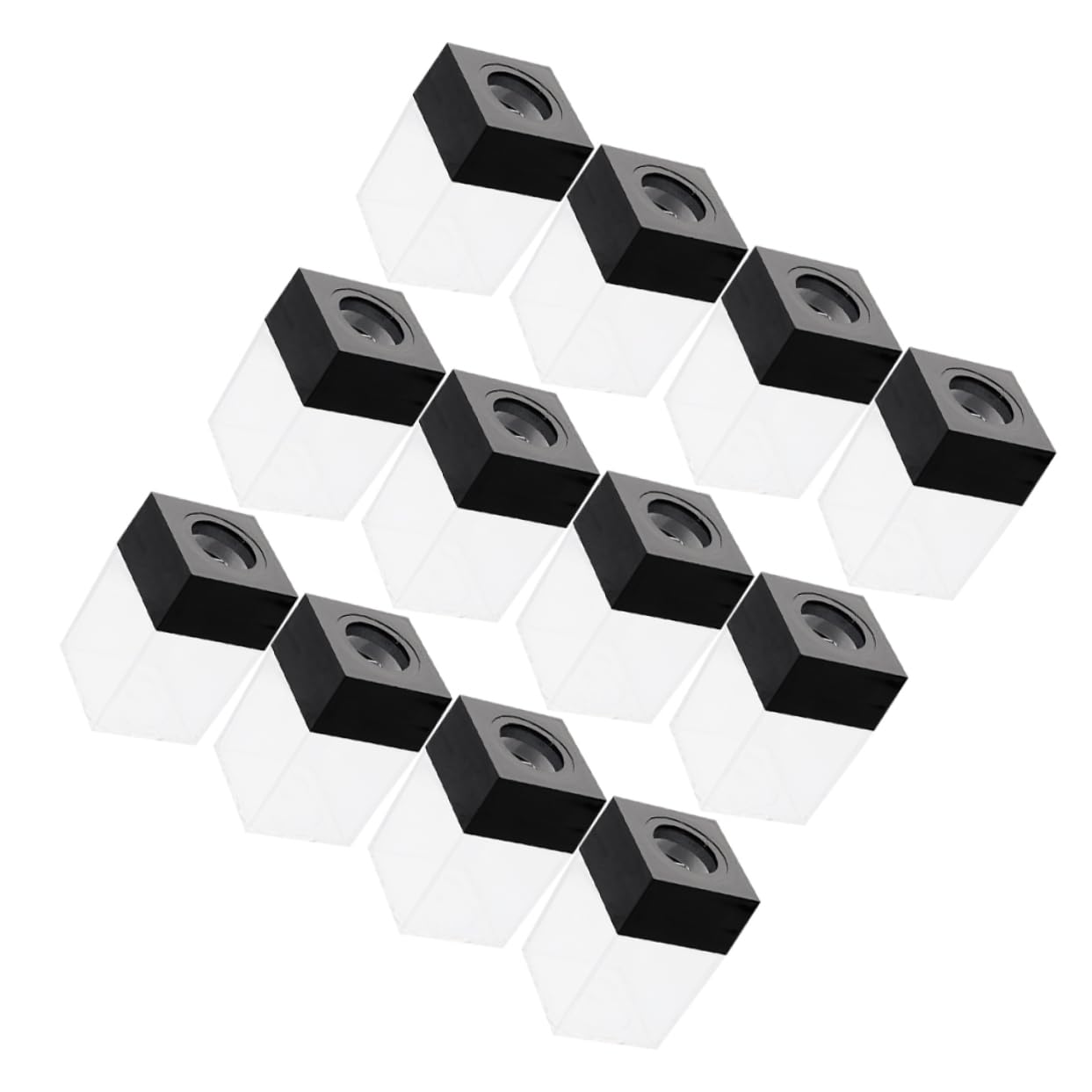 12piezas Caja De Clips Magnéticos Portátil Organizador De Escritorio Para Clips Magnéticos Para Oficina Contenedor Cuadrado De Plástico