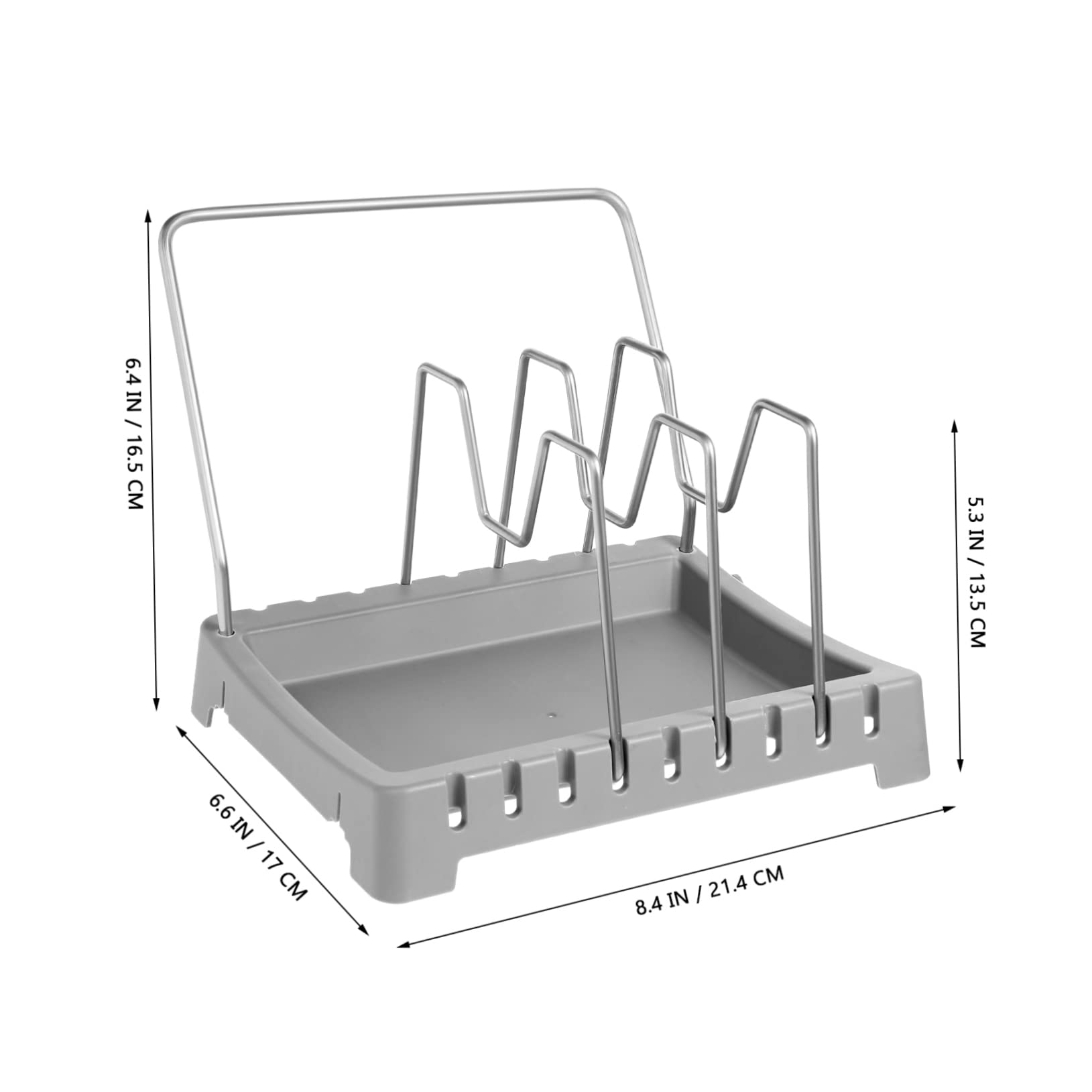 Zerodeko Porta Coperchi Pentole 2 Pezzi in Abs, Design a Divisori | Padelle e Pentole, Struttura Portante, Soluzione Salvaspazio per Cucina e Ambiente Domestico