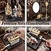 Steam Engine Model - Mini Steam Engine - DIY 2 in 1 Stationary Beam Steam Engine Model with Boiler and Lamp Scene, Build Engine That Runs with Centrifugal Regulator Full Metal Kit