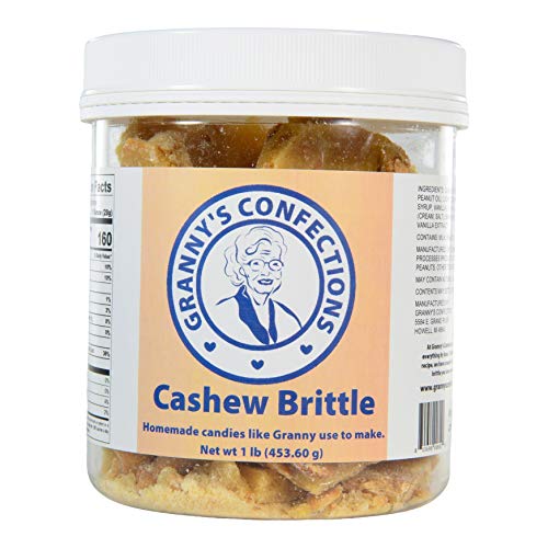 Handmade Cashew Brittle. Premium Cashews. Voted Best Brittle - One Pound (16 oz)