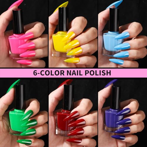 FANDAMEI Nail Art Kit, 54 Piezas con Esmaltes y Brochas miniatura 2