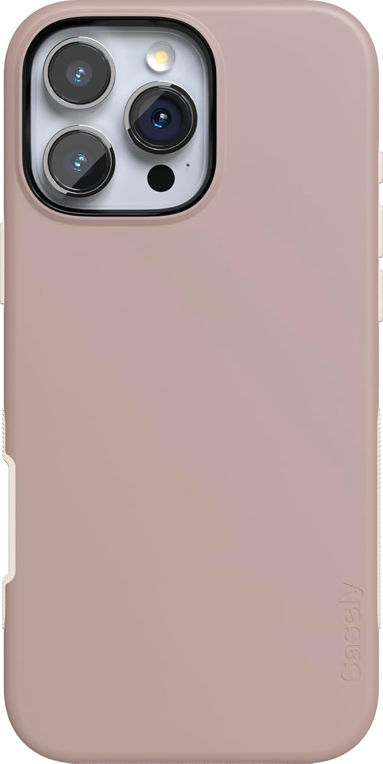 Casely iPhone 16 Pro Case Taupe on Nude Compatible with MagSafe Bold Protective Design