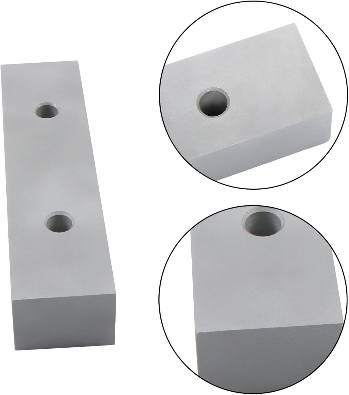 findmall Aluminum Soft Jaws, 8 x 2 x 1.5 Inch, for 6" Vises, Sturdy and Durable, 2 Pieces (1 Set)
