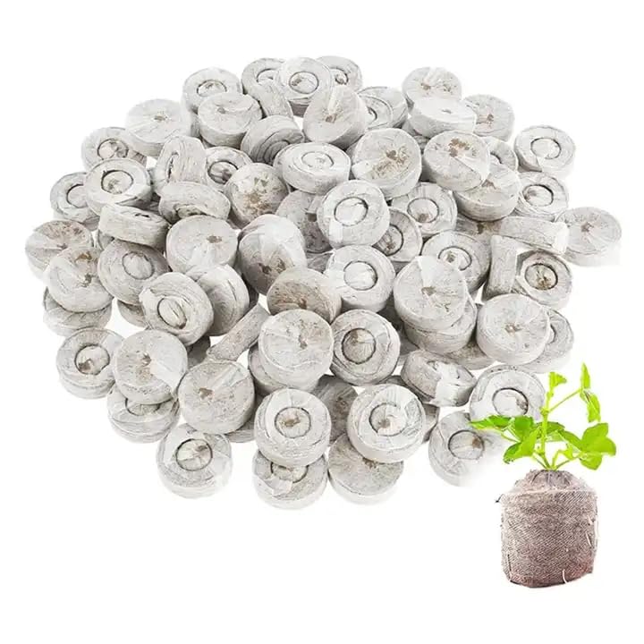 200 Stück Kokossubstrat-Quelltabs natürliche Kokos Quelltabletten Anzuchterde Growtabs Aussaat Quelltabs torffrei