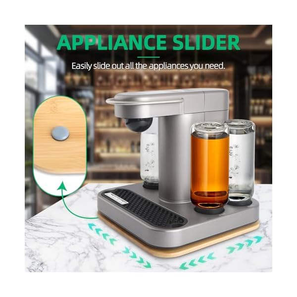 Sliding Tray Sliders for Bartesian- Appliance Sliders for Kitchen Bartesian Cocktail Machine - Slider Tray for Countertop Cocktail Maker - Image 3