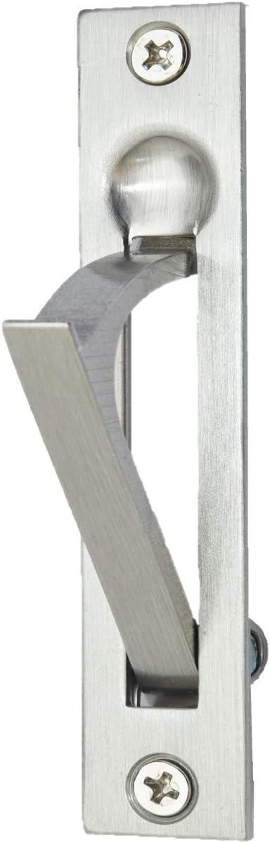QCAA Solid Brass Edge Pull, 4", Satin Nickel, 1 Pack, Made in Taiwan