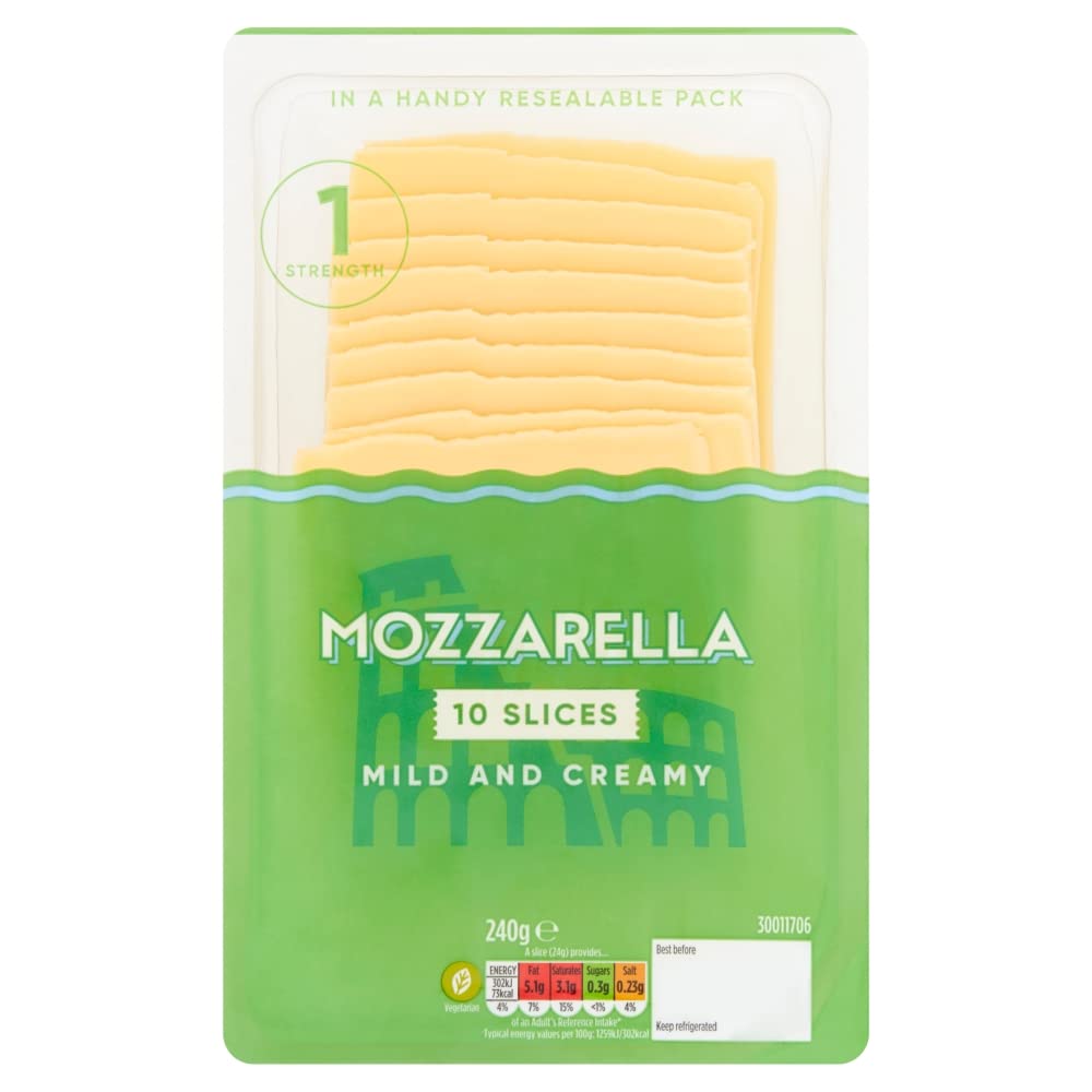 MorrisonsMozzarella Mild and Creamy 10 Slices 240g
