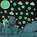 Shackcom Adesivi Murali Bambini Adesivi da Parete Fluorescenti Autoadesivi Adesivi Murali Unicorno Stelline Luminose per Cameretta da Letto DIY Decorazioni Parete-Verde Fluorescente