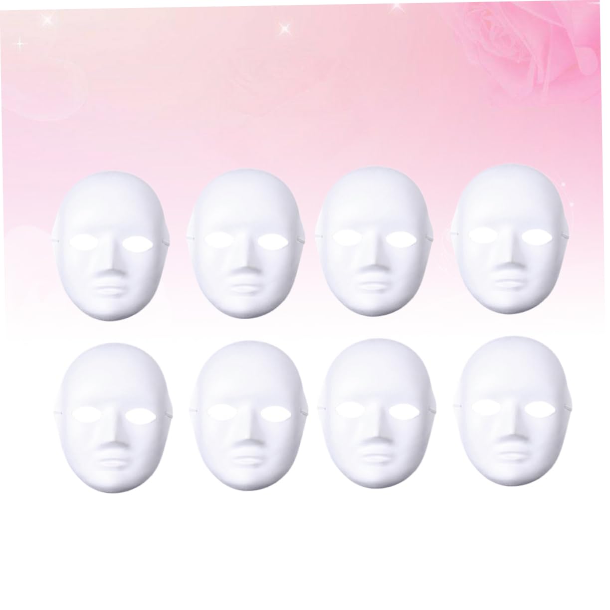 COLLBATH 16 Pz maschere vuote Maschera teriana maschera bianca carta di halloween verniciabile faccia cosplay white mask cosplay da graffiti costume