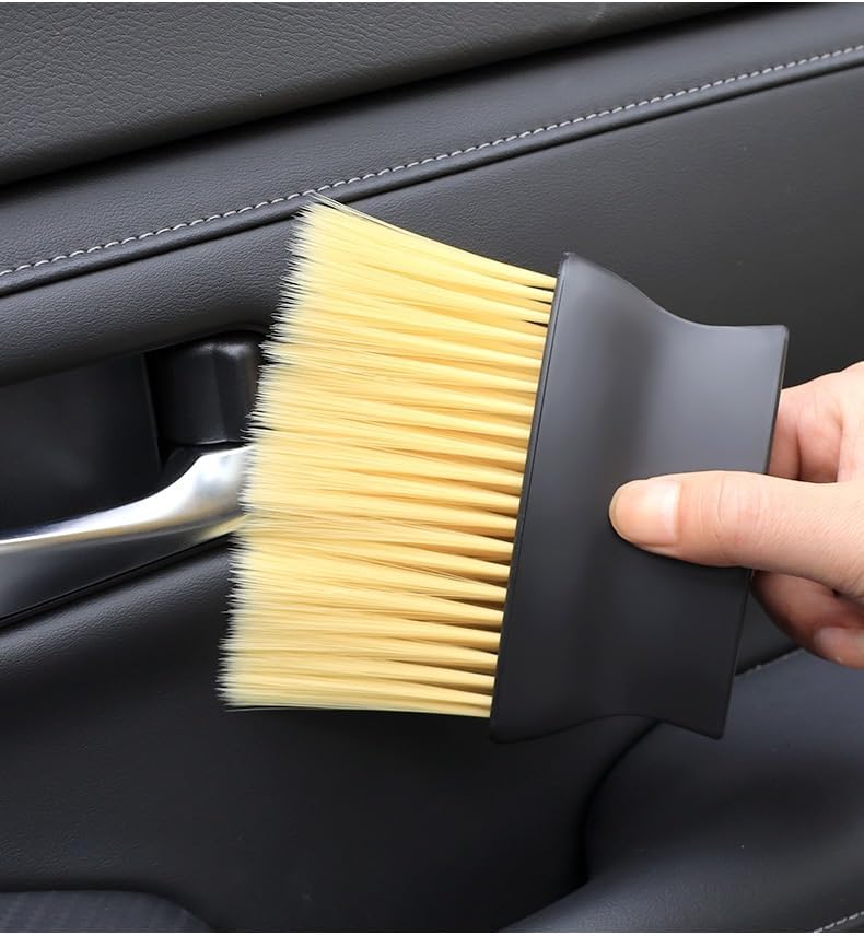 TrustZone_ Car Interior Ac Vents Cleaning Brush Soft Duster Dusting Tool for Automotive Accessory Ac Vent Cleaning Brush with (Free Car Tyre Air Valve Caps Free 4 Pieces, Multi Colour)