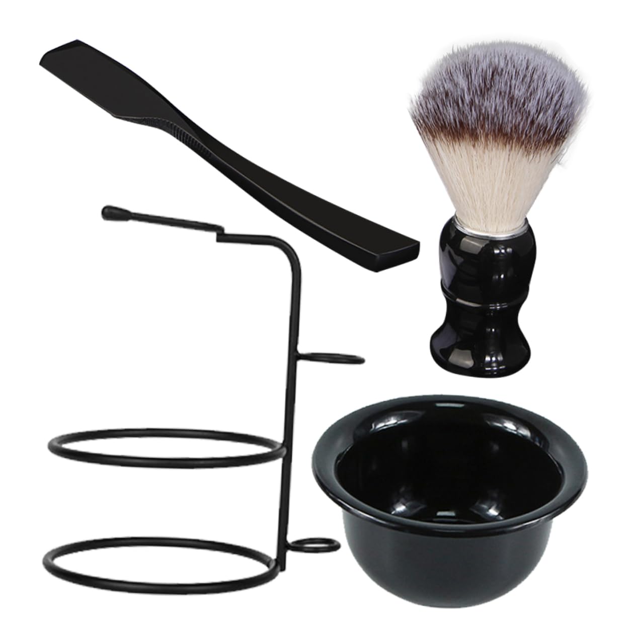 NOLITOY Manual Shaving Kit Men's Shaving Set Brush Bowl Razor Stand Perfect Barber Supplies for Home Use