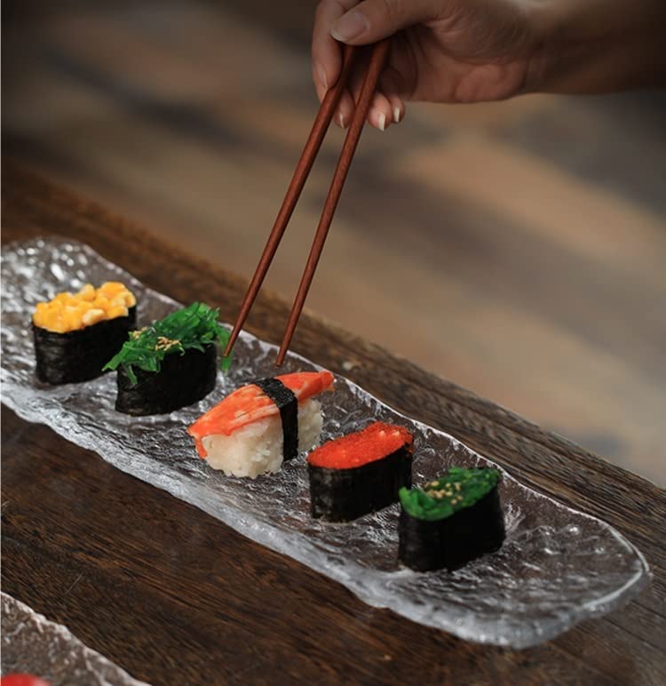 Amazon.co.jp: ガラス皿 ガラスプレート 刺身皿 デザート皿 クリア 氷