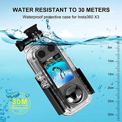 Funda de buceo de 30m para Insta360 X3 PULUZ carcasa impermeable 4