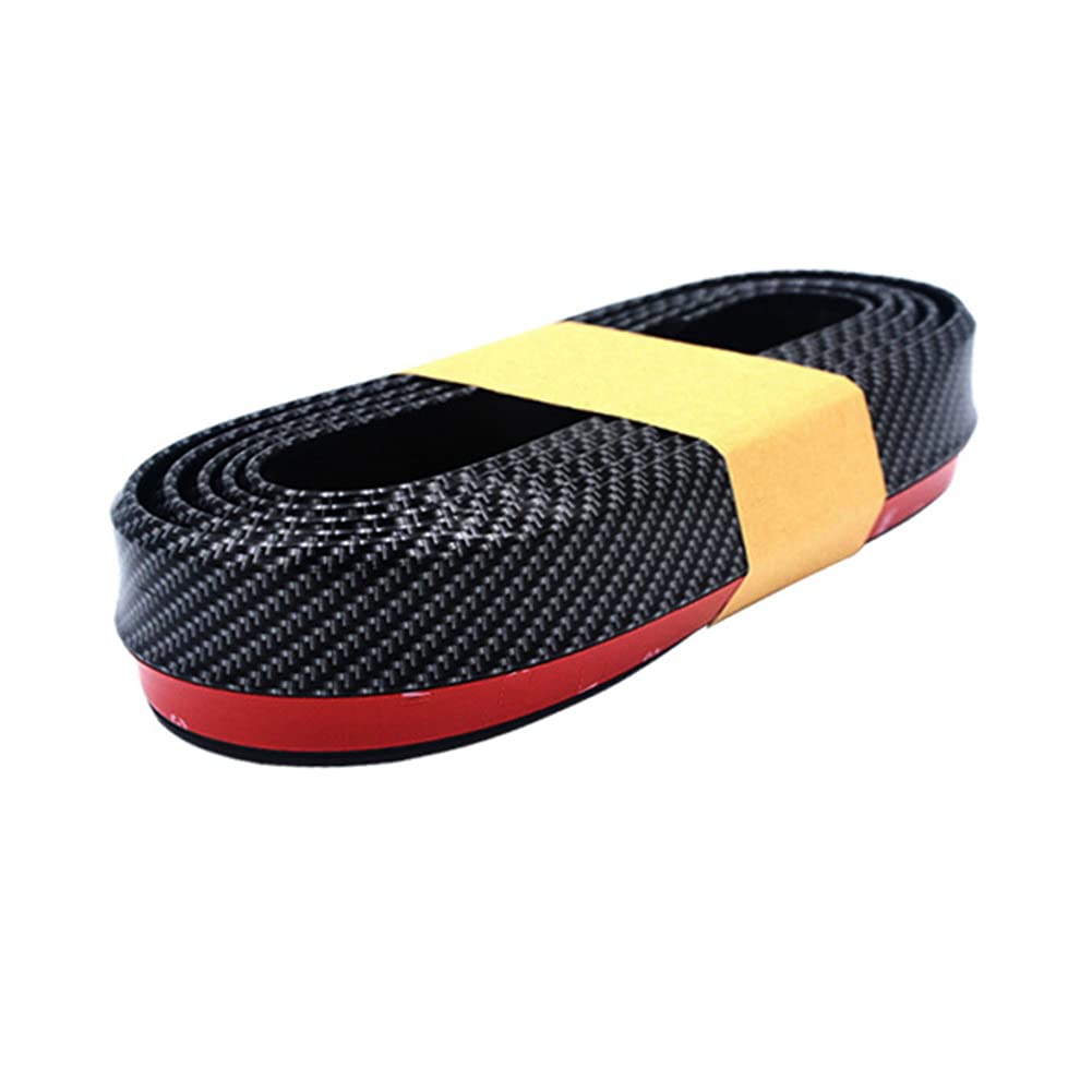 Lèvre De Becquet Avant Universelle 2.5m - Bande Caoutchouc Anti-Collision Pare-Chocs Spoiler - Fibre Carbone