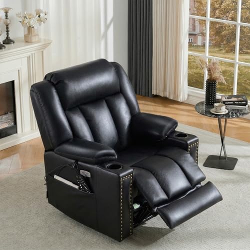 Image of EONIX Dual Motor Power Lift Recliner Chair for Elderly, 400lb, Retro Black