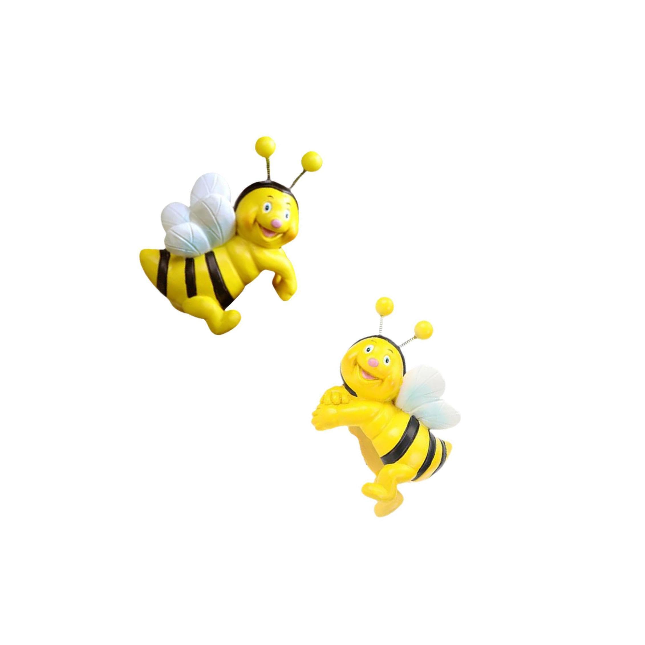 mophrati Premium Bee Sculpture Figurine Fine Craftsmanship Adorable And Vivid Styling Bee Statue Ornament Is Made Of Resin With Fine Workmanship And Vivid