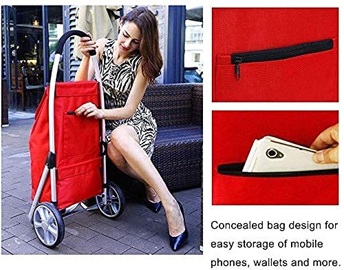 JHYFT Einkaufstrolley Multifunktions-Einkaufstrolley Leichter Trolley Strapazierfähig zusammenklappbar für einfache… – Bild 6