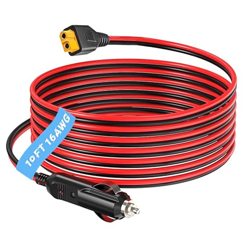 12V/24V Cigarette Lighter XT60 Car Charger Plug for Ecoflow Delta/River/River 2 Series Bluetti EB55...