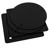 silikon topfdeckel Enthält 4 hitzebeständige Silikon-Dreiecksauflagen, die als Geschirrtrocknungsauflagen oder große Untersetzer verwendet werden können und den täglichen Bedarf decken.