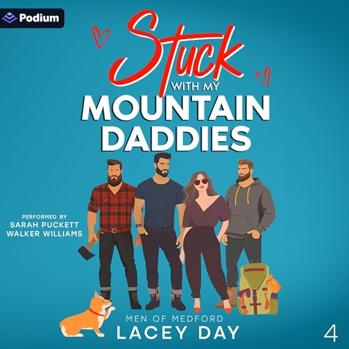 Stuck with My Mountain Daddies Audiolibro Por Lacey Day arte de portada