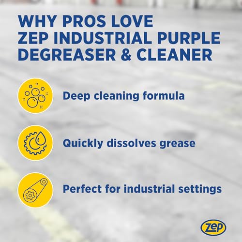 Zep Industrial Purple Cleaner and Degreaser Concentrate - 5 Gallon (Case of 1) R45815- Easy to Rinse Formula - Image 5