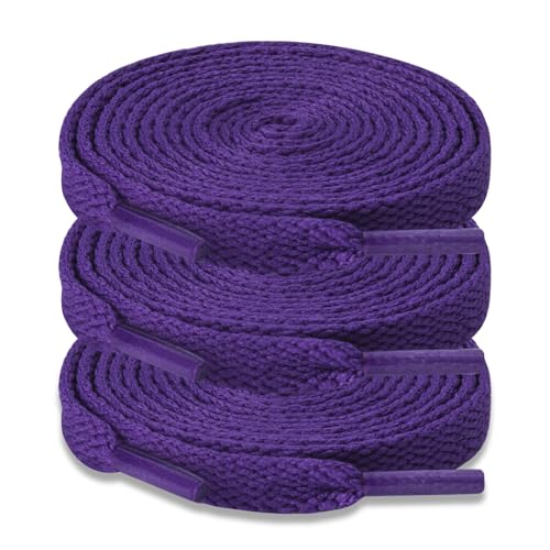 Image of ZHENTOR 3 Pair Flat Shoe Laces for Sneakers, Shoelaces for Sneakers Athletic Running Shoes Boot Strings