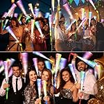38 PCS Glow Sticks Bulk, Glow Fiber Optic Sticks, LED Light Wands, Glow in The Dark Party Supplies, Fiber Optic Wands for Weddings, Flashing LED Party Favors, Colorful Light Sticks - Image 4